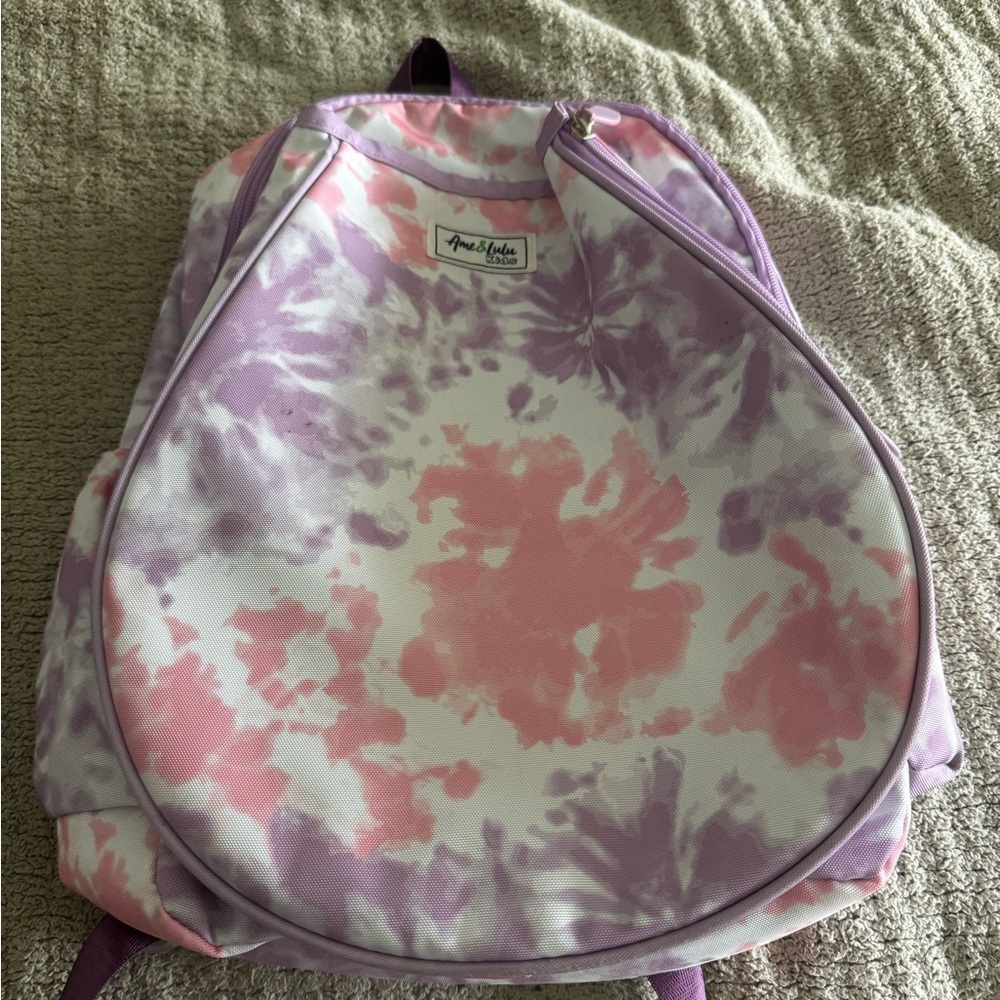 Ame & Lulu Kids tie dye tennis backpack.